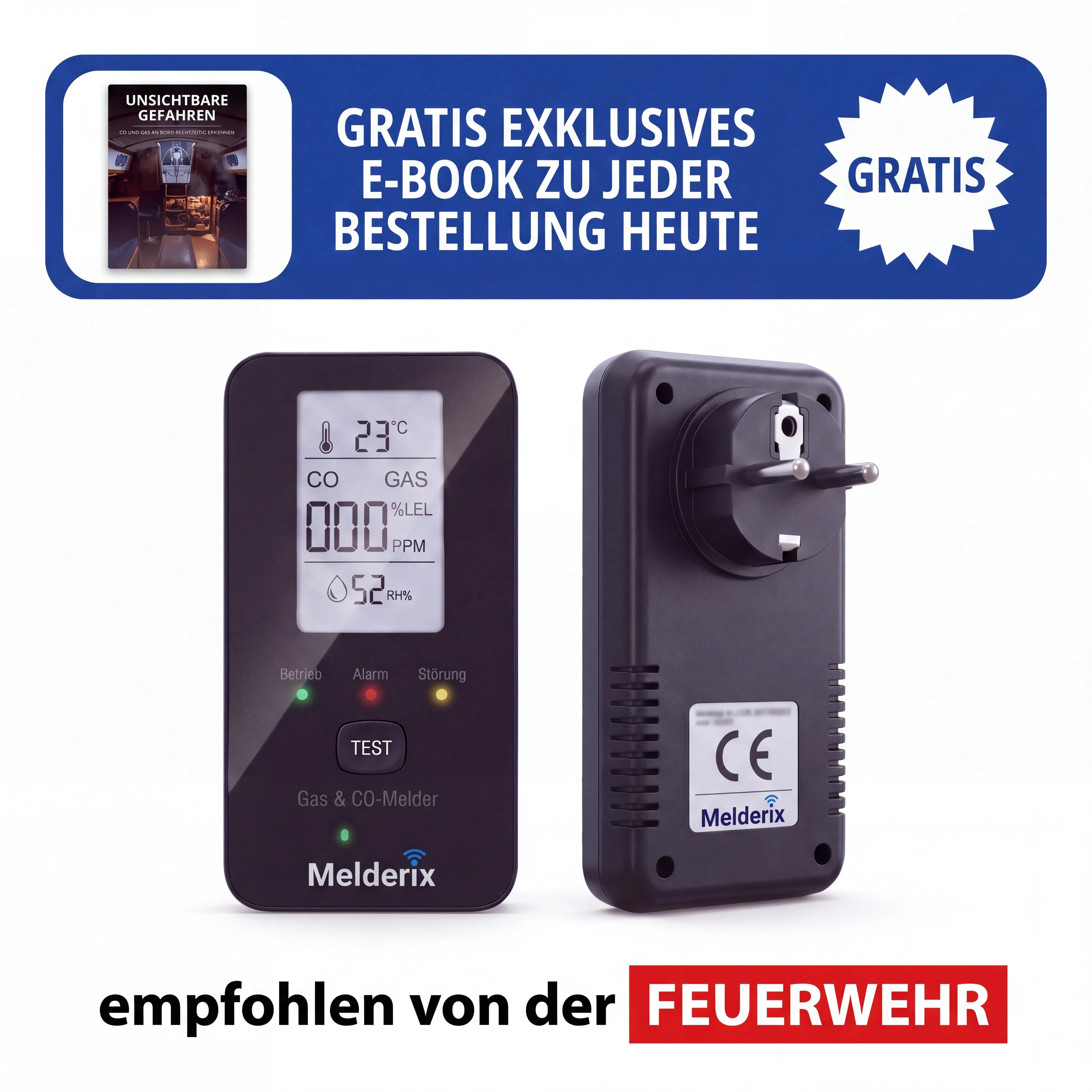 Melderix 4-in-1 CO-melder voor gezin & huisdieren